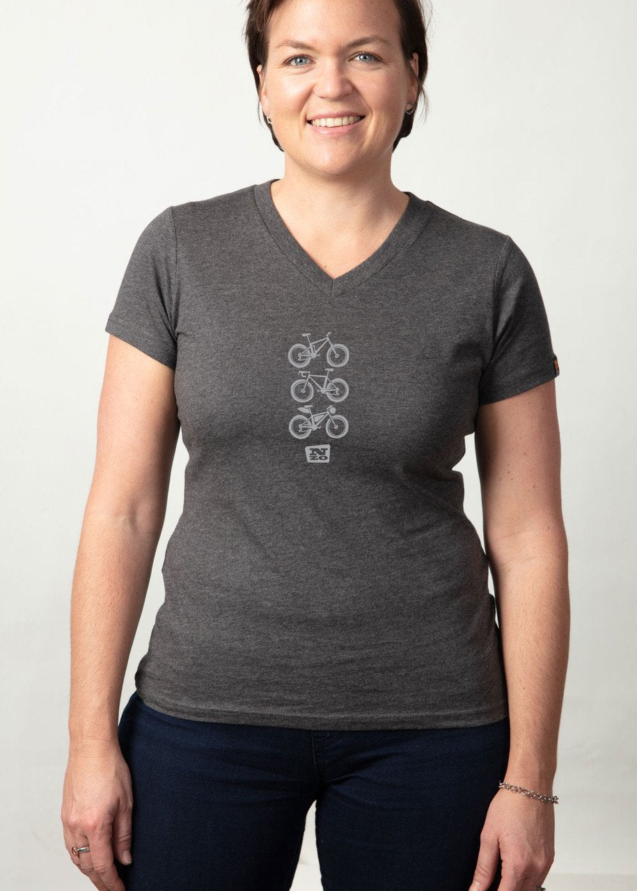 Womens organic cotton T Shirt - Charcoal marle