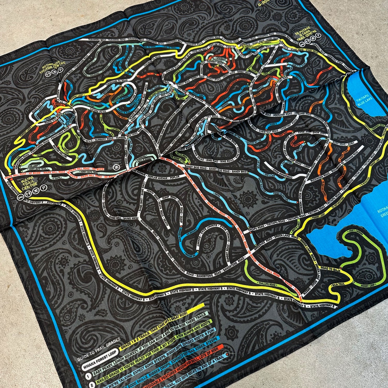Whaka Trail Map Bandana
